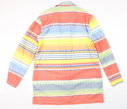 j.c fashion Womens Red Striped  Jacket Coat Size 4XL