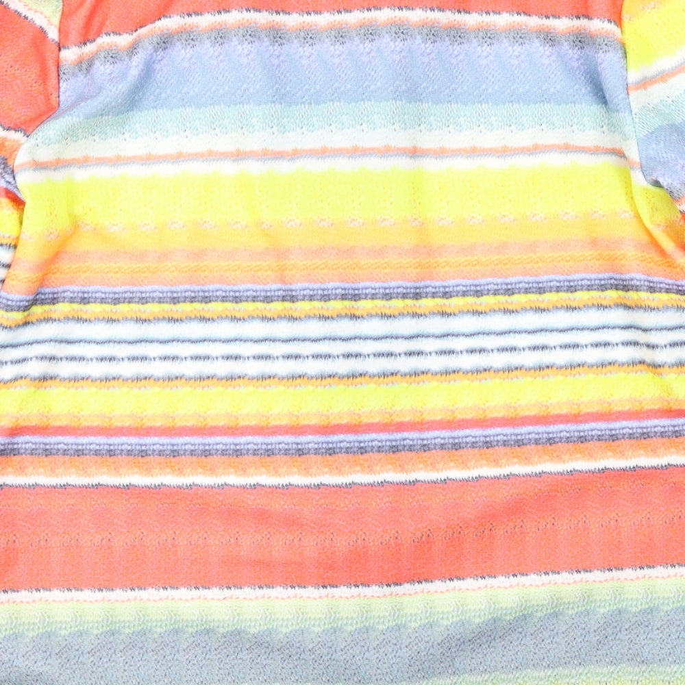 j.c fashion Womens Red Striped  Jacket Coat Size 4XL
