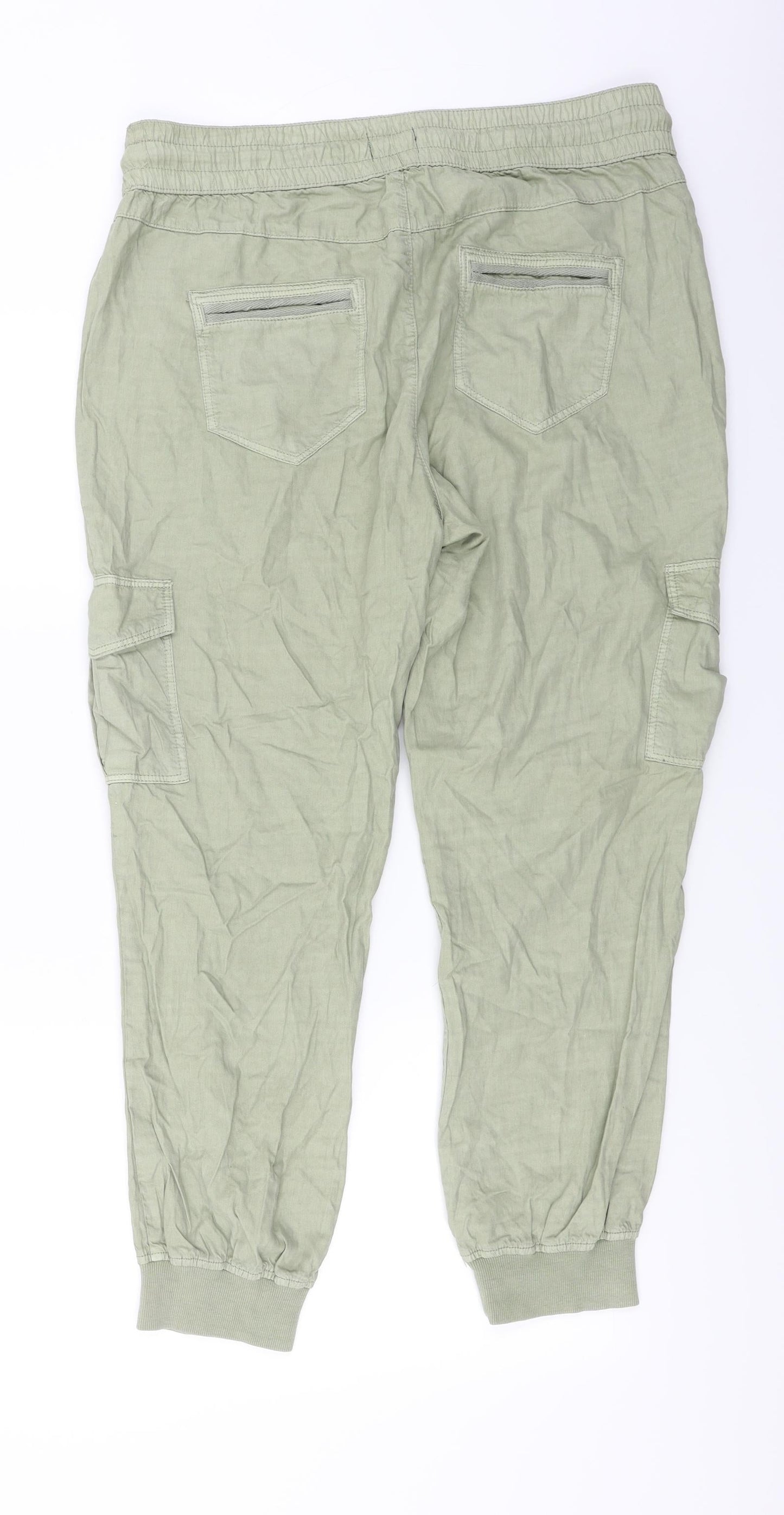 Womens UK Size 34 in Marks and Spencer Regular Fit  Green Trousers
