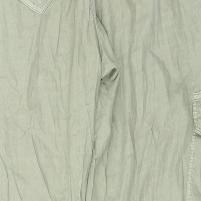 Womens UK Size 34 in Marks and Spencer Regular Fit  Green Trousers