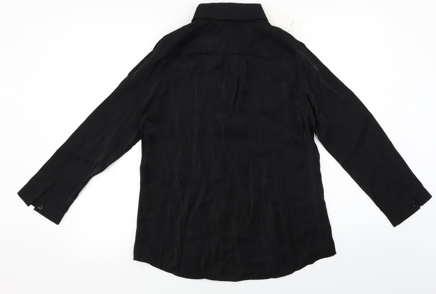 Womens UK Size L By Swan Black Basic Blouse