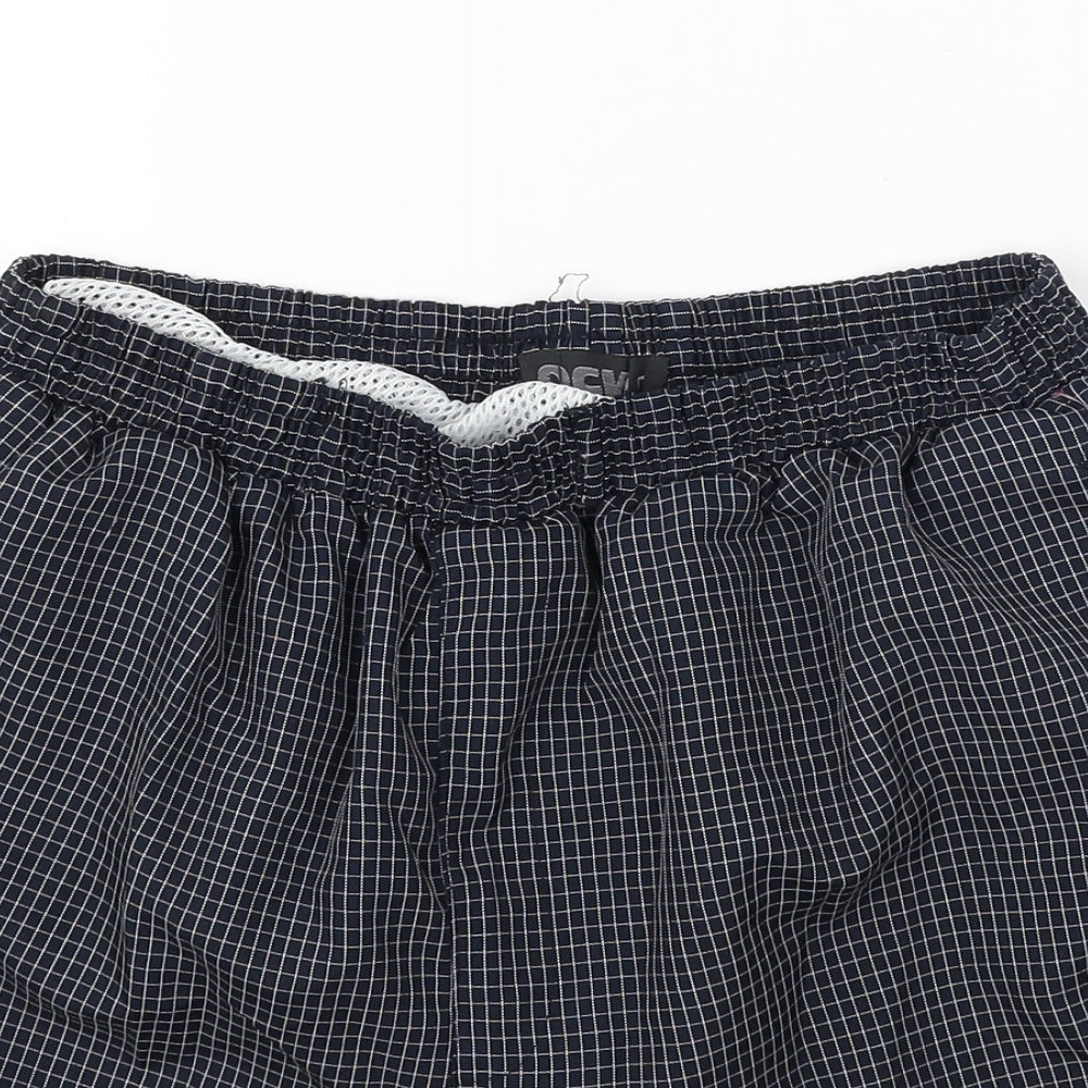 OCV Mens Grey Check  Bermuda Shorts Size L