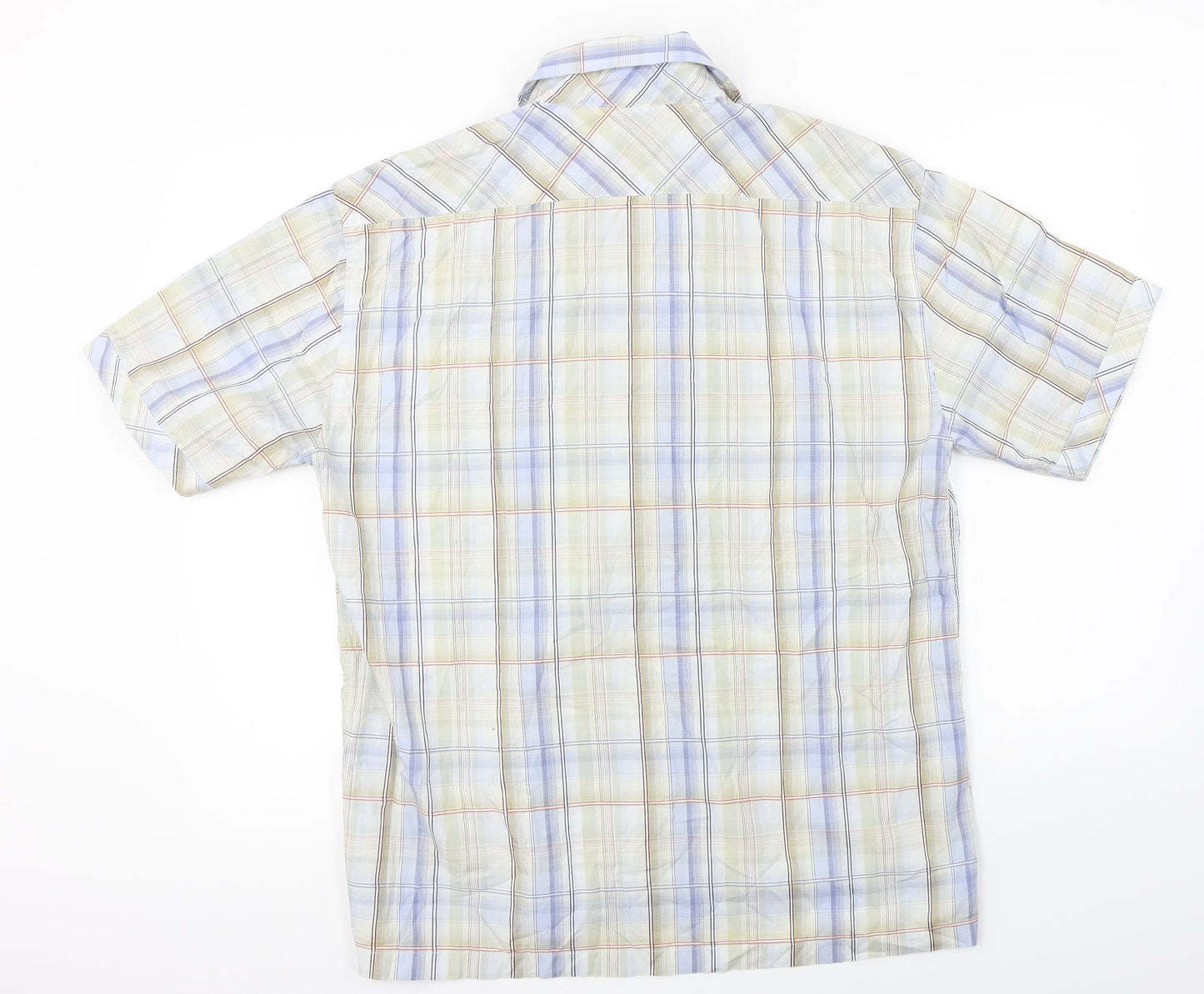 Mens UK Size L NEXT Grey  Button-Up Short Sleeve Casual Shirt