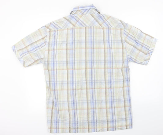 Mens UK Size L NEXT Grey  Button-Up Short Sleeve Casual Shirt
