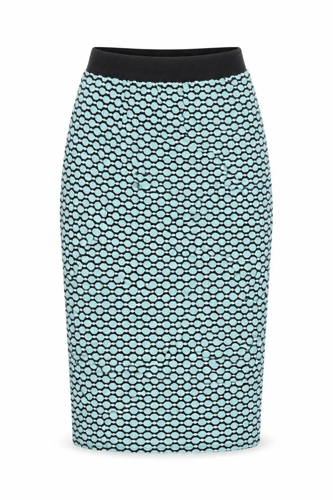New Look  Womens Blue Polka Dot  Bandage Skirt Size 8