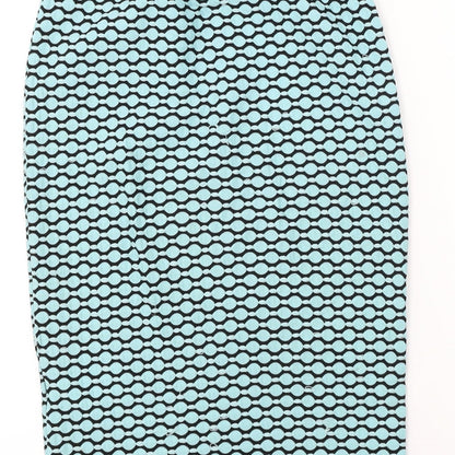 New Look  Womens Blue Polka Dot  Bandage Skirt Size 8