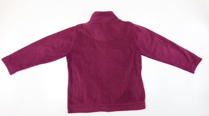 Back view of Active women’s purple full zip jumper, size UK 14