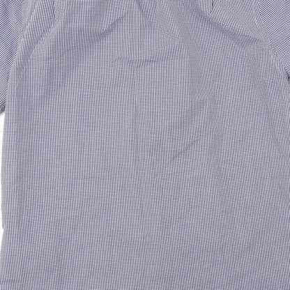 Taylor & Cutter  Mens Blue Check   Button-Up Size L