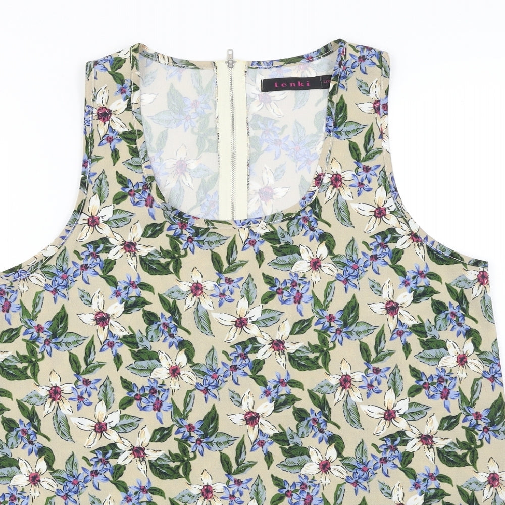 Womens UK Size L tenki Beige Basic Blouse