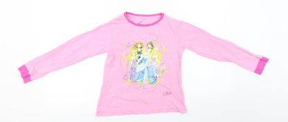 Disney  Girls Pink   Basic T-Shirt Size 7-8 Years