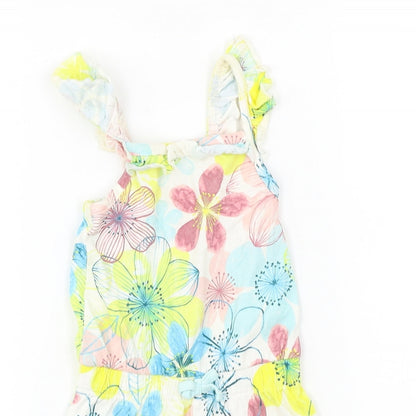 George  Girls White Floral  Jumpsuit One-Piece Size 2 Years