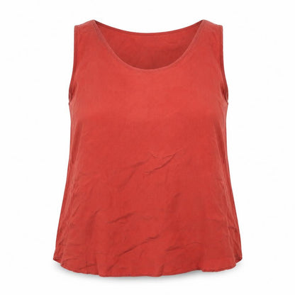 Womens UK Size 16 Preworn Red Basic Blouse