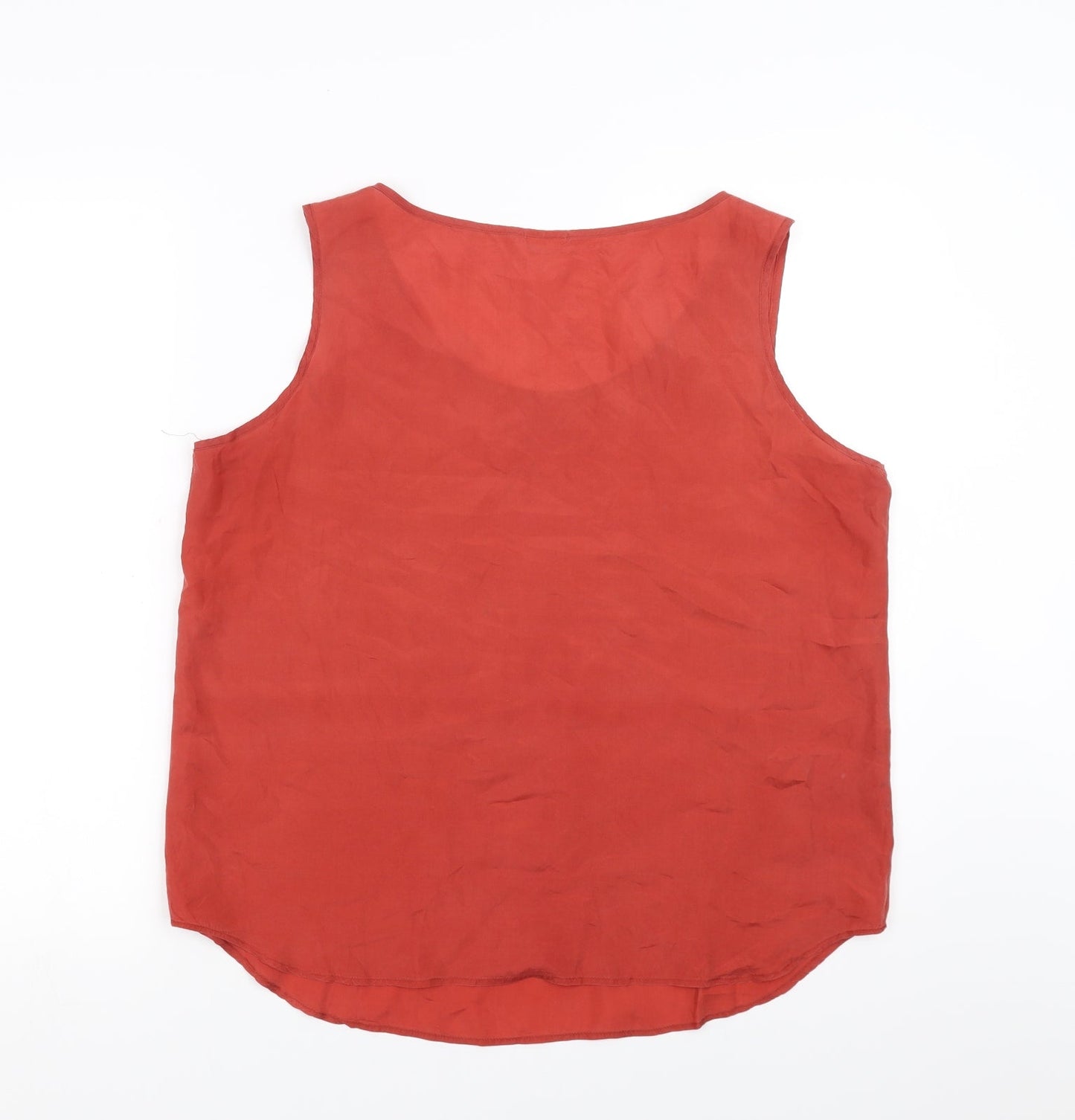 Womens UK Size 16 Preworn Red Basic Blouse