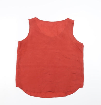 Womens UK Size 16 Preworn Red Basic Blouse