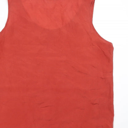 Womens UK Size 16 Preworn Red Basic Blouse