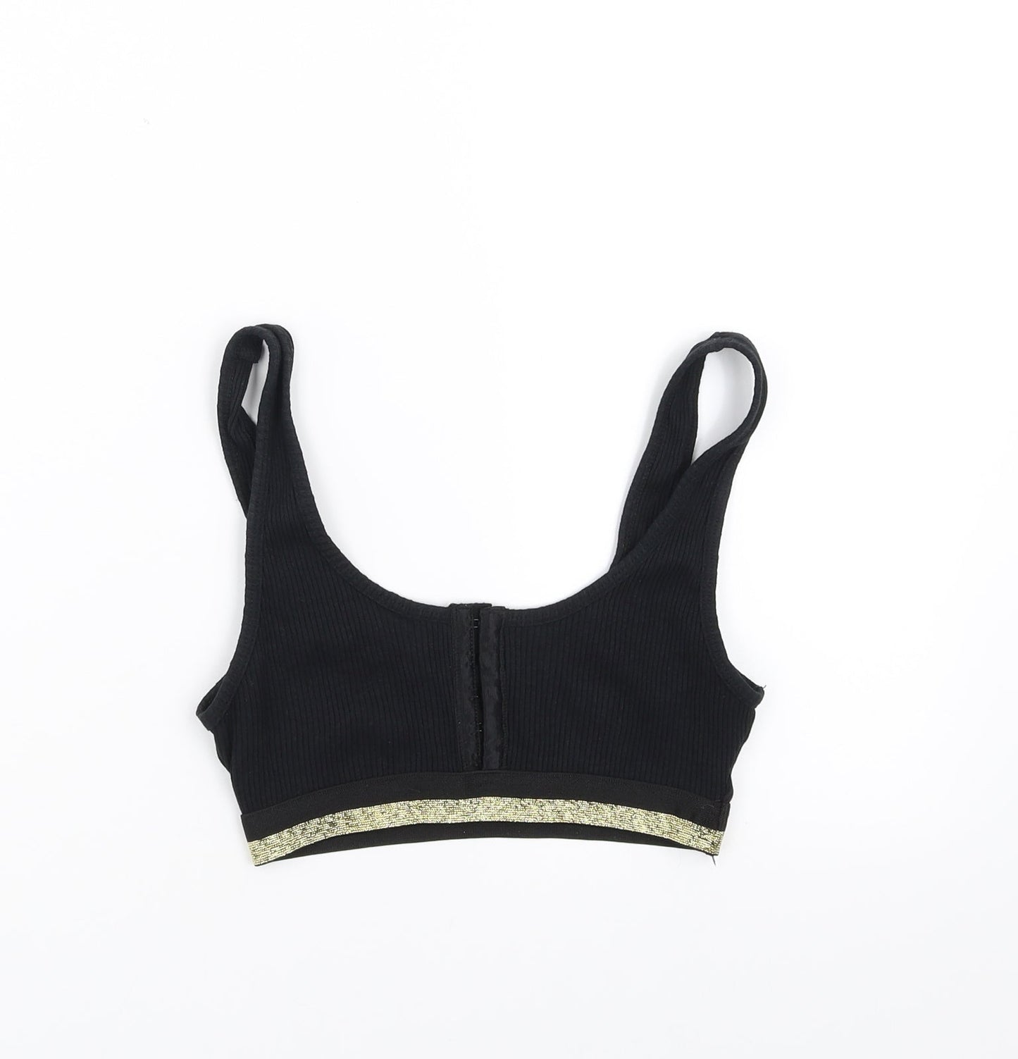 Womens UK Size 8 New Look Black Cropped Tank
