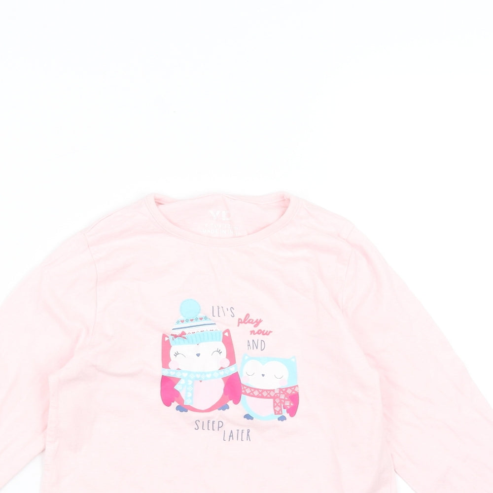 Young Dimension Girls Pink   Basic T-Shirt Size 6-7 Years  - animals