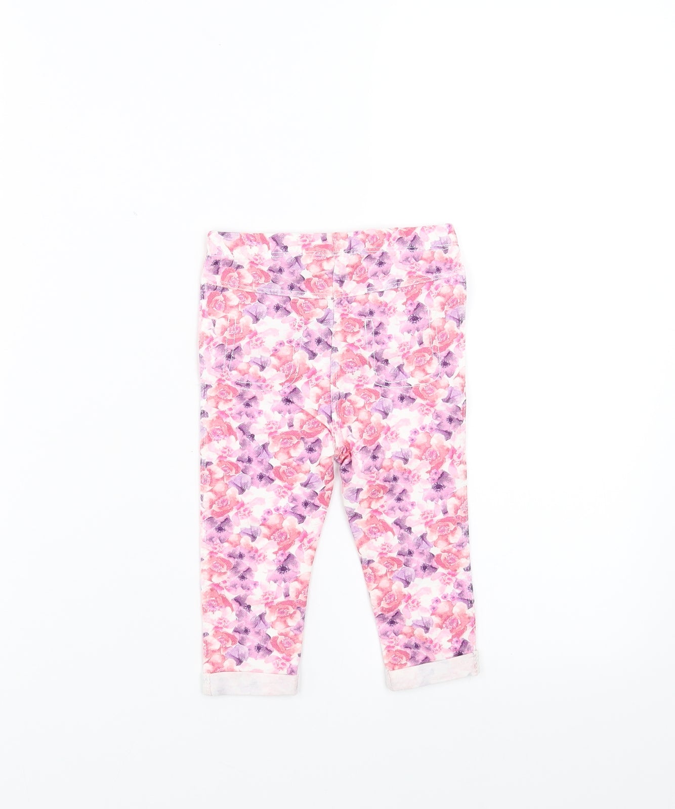 Matalan Girls Pink Floral   Trousers Size 9-12 Months