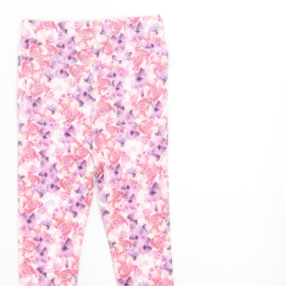Matalan Girls Pink Floral   Trousers Size 9-12 Months