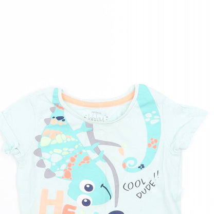 PEP&CO Baby Green   Basic T-Shirt Size 12-18 Months  - HELLO