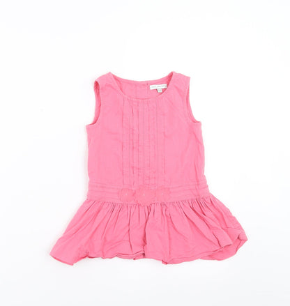 Additional front view of Rocha Little Rocha girls’ pink basic blouse, size 2-3, years