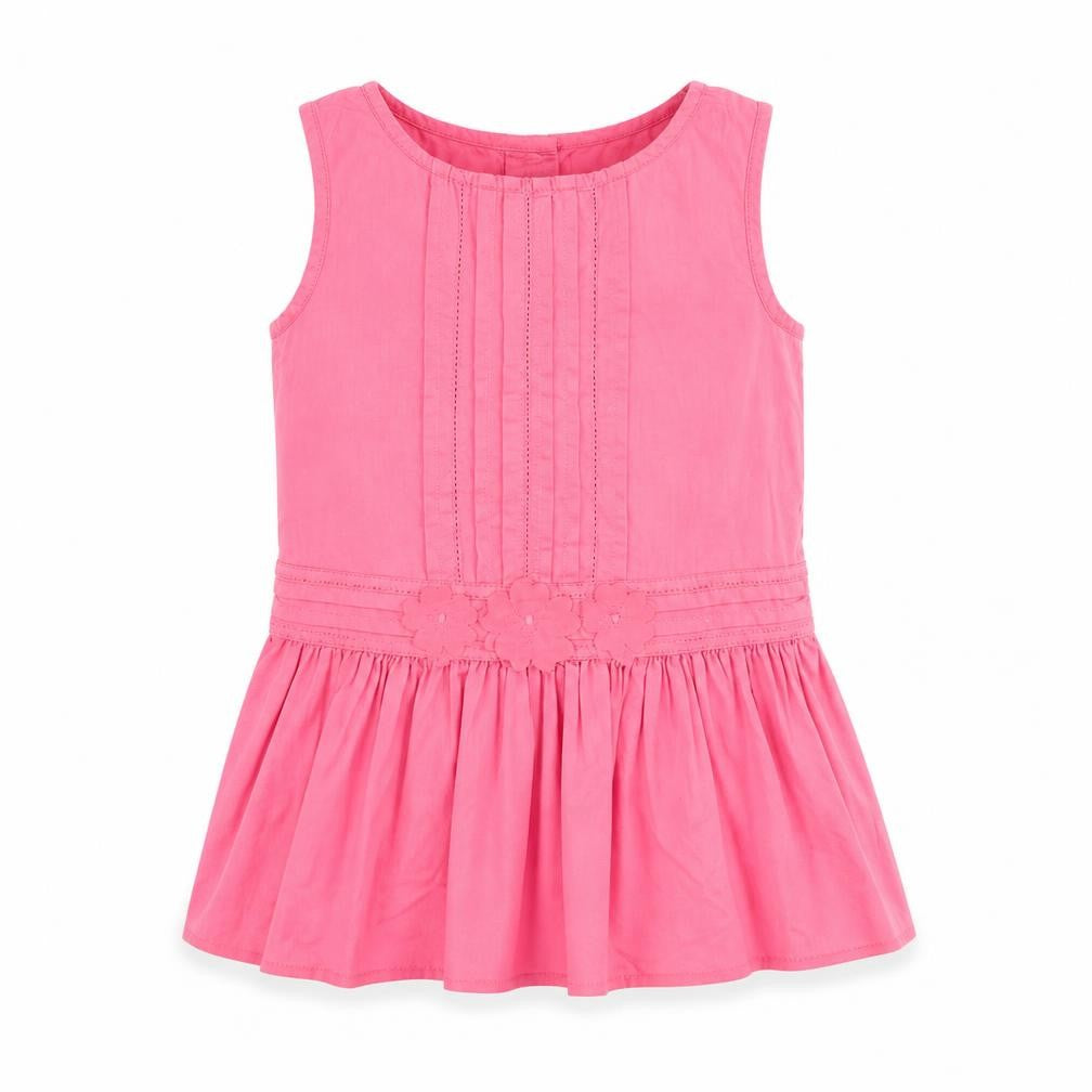 Front view of Rocha Little Rocha girls’ pink basic blouse, size 2-3, years