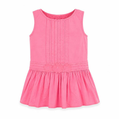 Front view of Rocha Little Rocha girls’ pink basic blouse, size 2-3, years