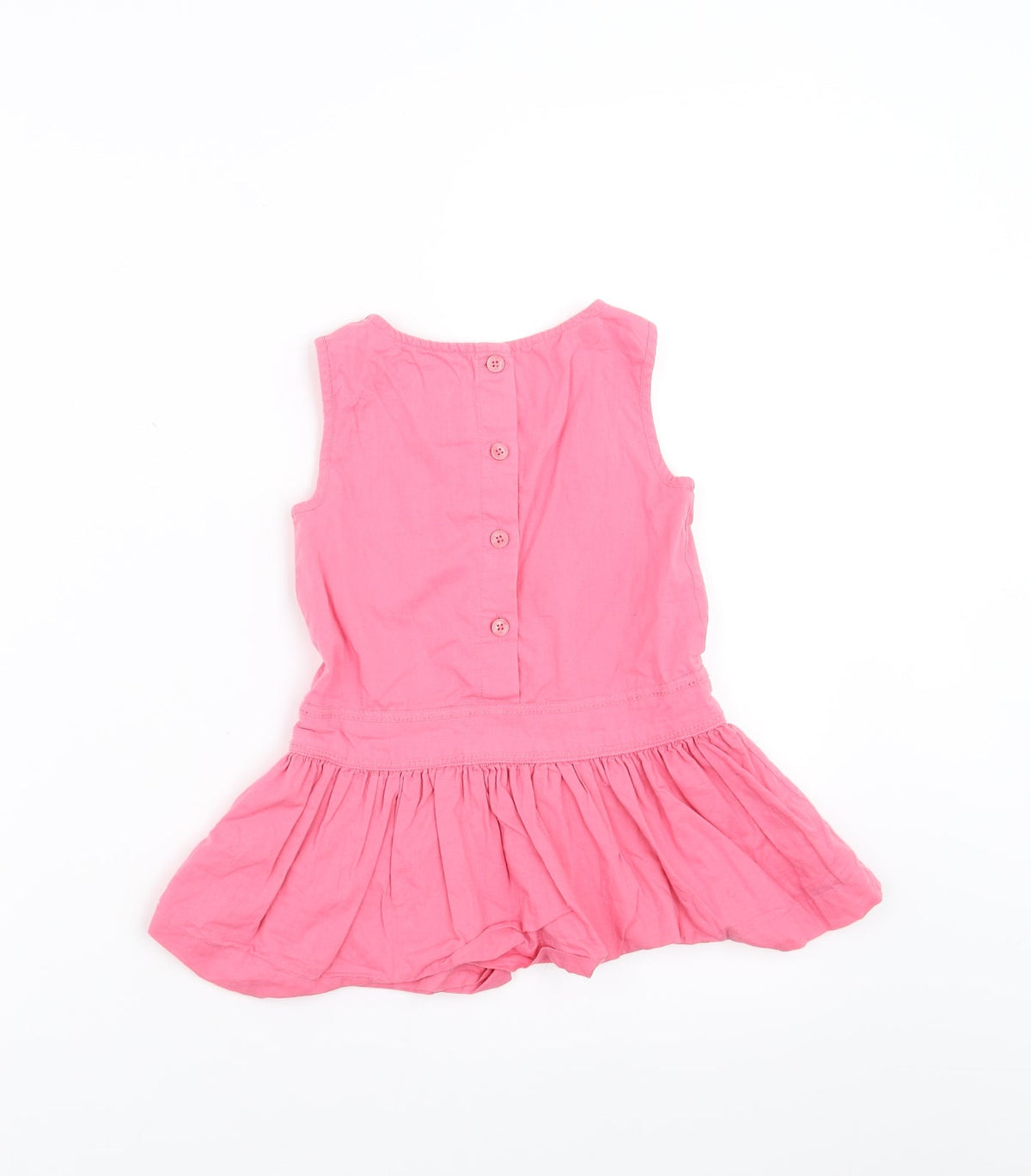 Back view of Rocha Little Rocha girls’ pink basic blouse, size 2-3, years