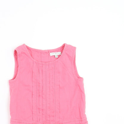 Close-up detail of Rocha Little Rocha girls’ pink basic blouse, size 2-3, years