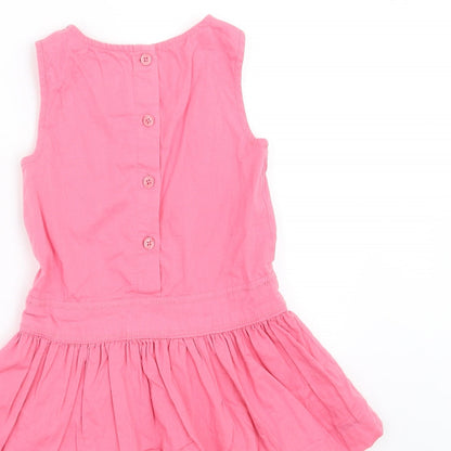 Brand and care label for Rocha Little Rocha girls’ pink basic blouse, size 2-3, years