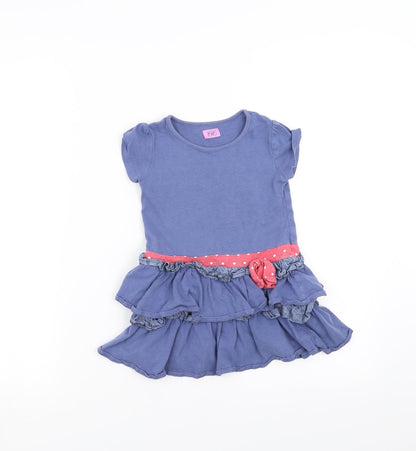 F&F Girls Blue   T-Shirt Dress  Size 2-3 Years