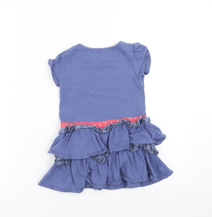 F&F Girls Blue   T-Shirt Dress  Size 2-3 Years