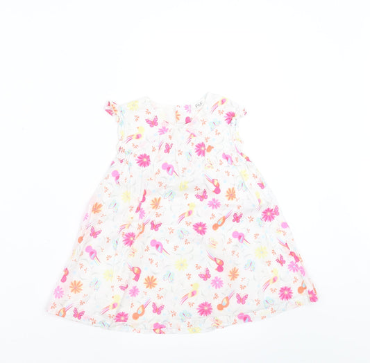 F&F Girls Pink Floral  Shift  Size 12-18 Months