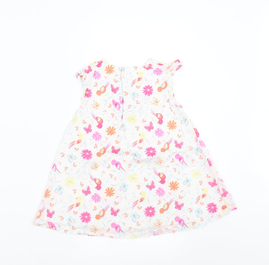 F&F Girls Pink Floral  Shift  Size 12-18 Months