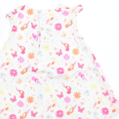 F&F Girls Pink Floral  Shift  Size 12-18 Months
