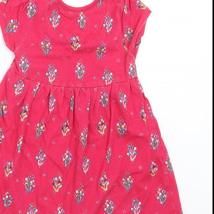Mini Club Girls Pink Floral  T-Shirt Dress  Size 12-18 Months
