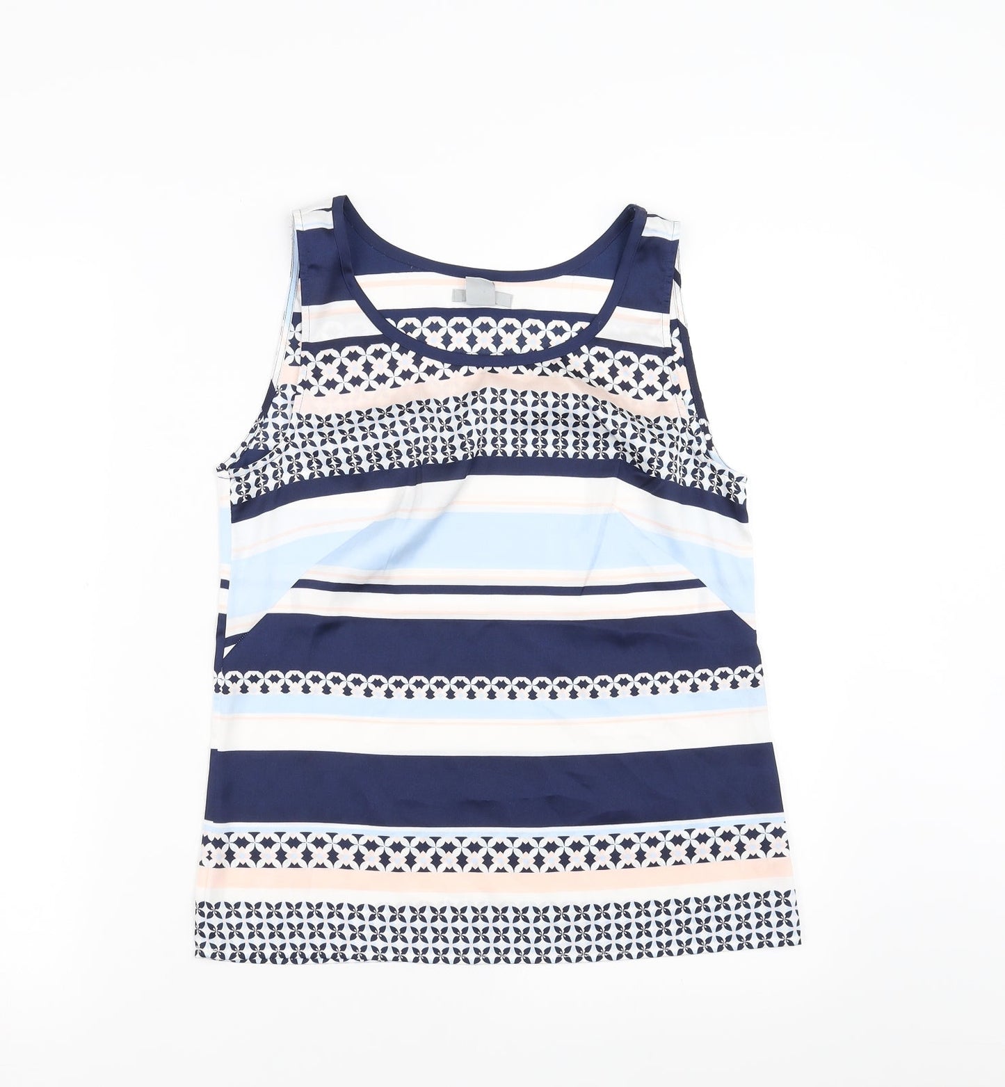 Womens UK Size 8 H&M Blue Basic Blouse