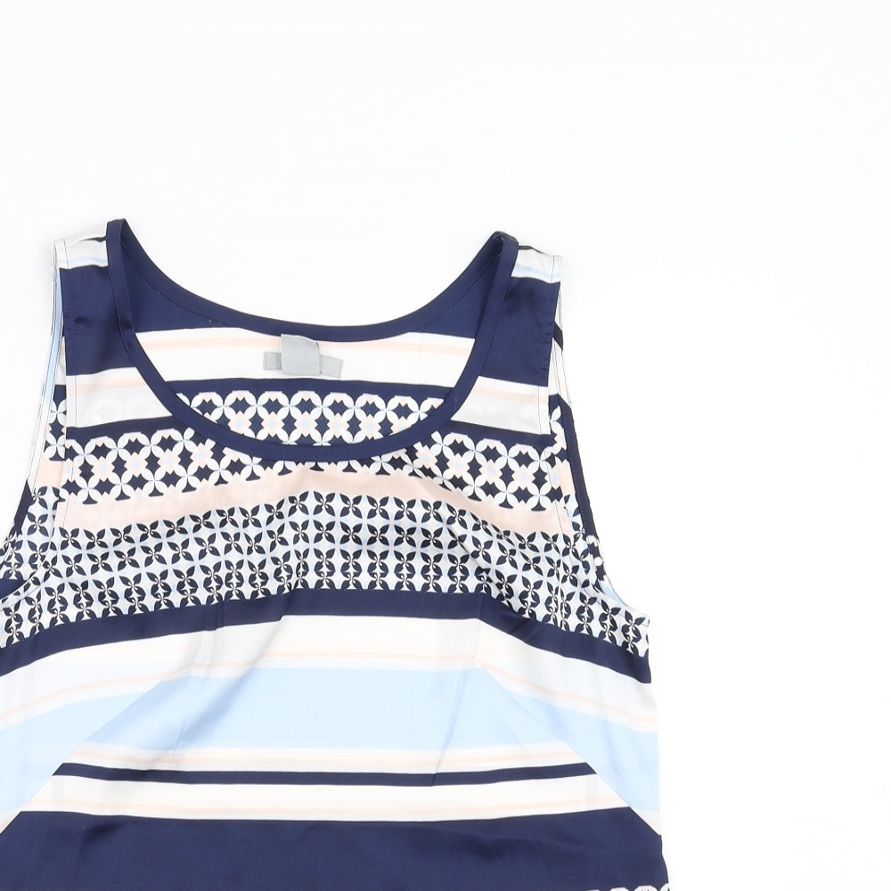 Womens UK Size 8 H&M Blue Basic Blouse