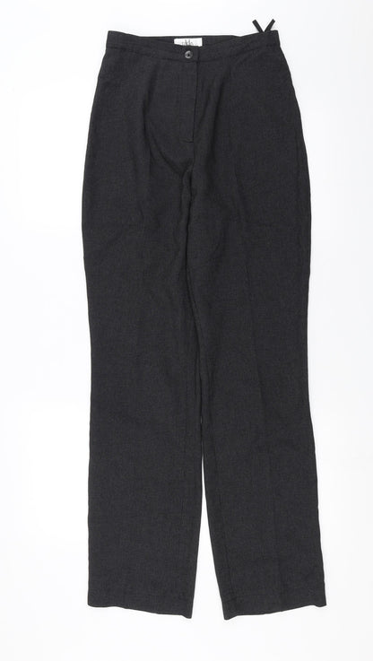 Tara Womens Grey Houndstooth  Trousers  Size 8 L30 in