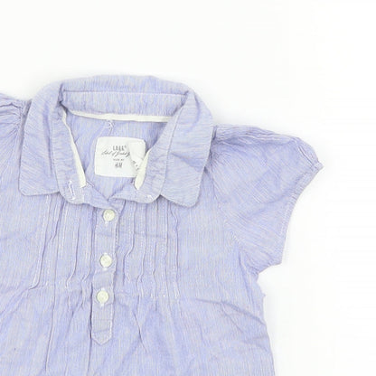 H&M Girls Blue   Fit & Flare  Size 6-9 Months