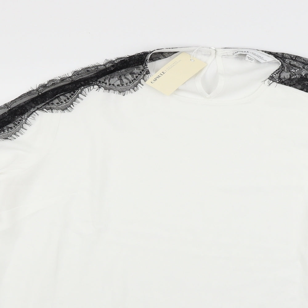 capsule Womens White   Basic T-Shirt Size XL