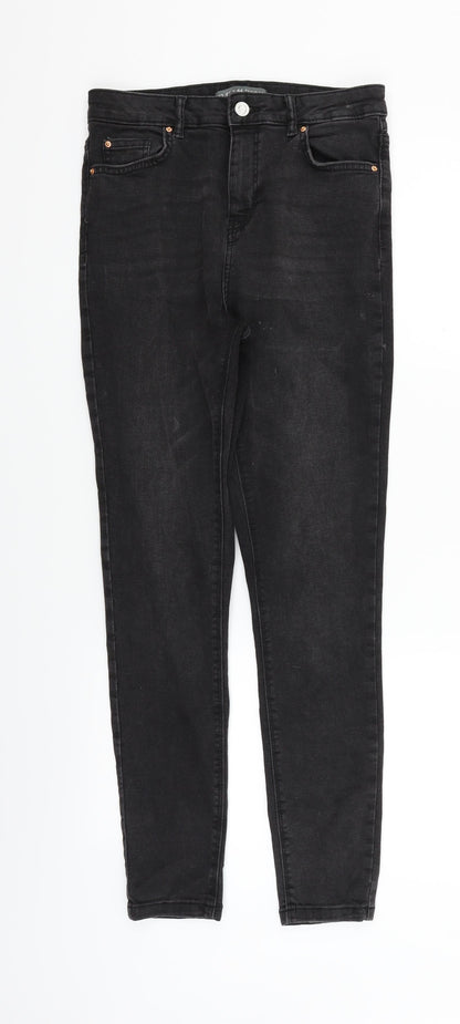 Womens UK Size 12 deniem & co Regular Fit Straight Black Jeans
