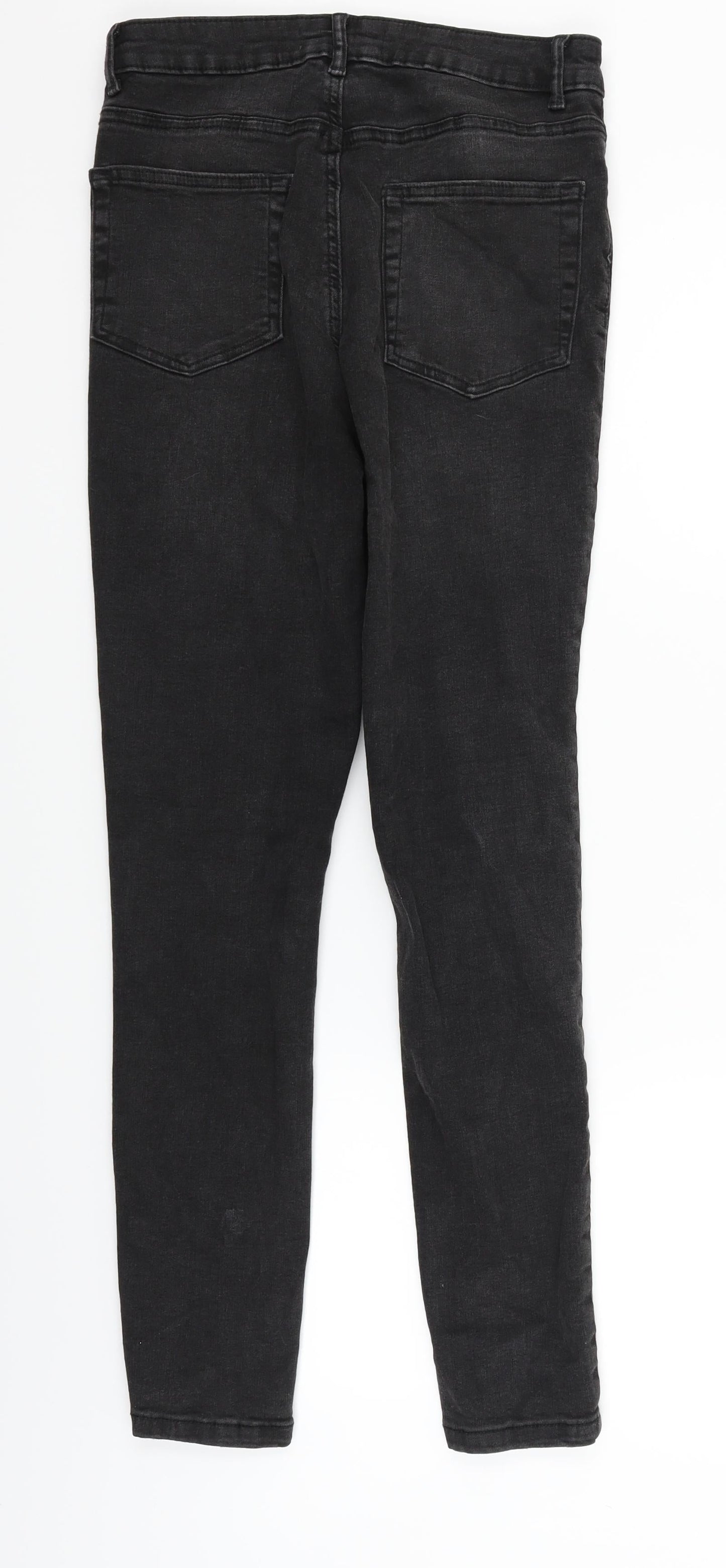 Womens UK Size 12 deniem & co Regular Fit Straight Black Jeans
