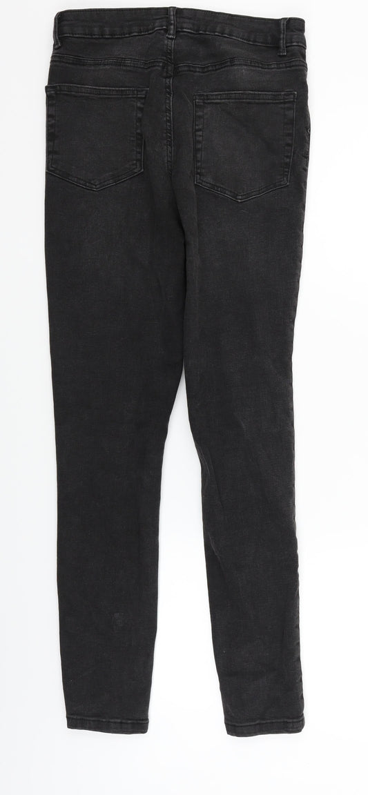 Womens UK Size 12 deniem & co Regular Fit Straight Black Jeans