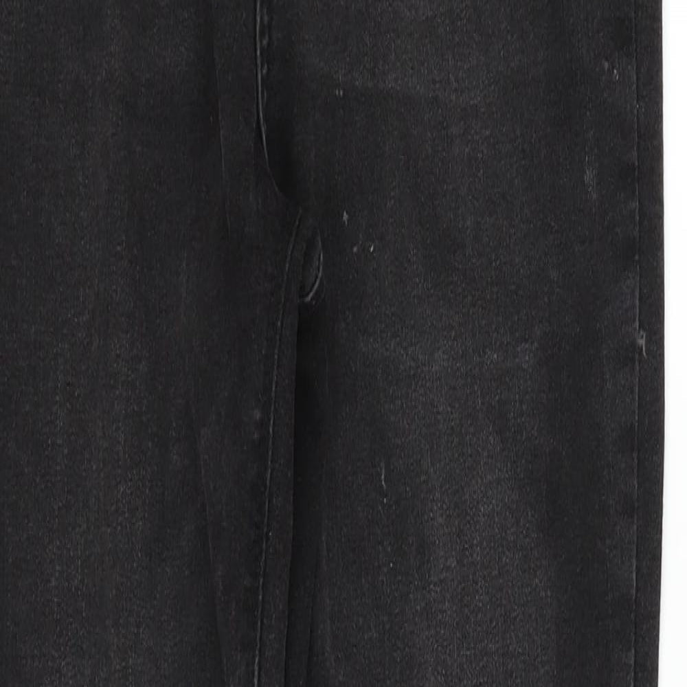 Womens UK Size 12 deniem & co Regular Fit Straight Black Jeans