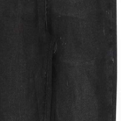 Womens UK Size 12 deniem & co Regular Fit Straight Black Jeans