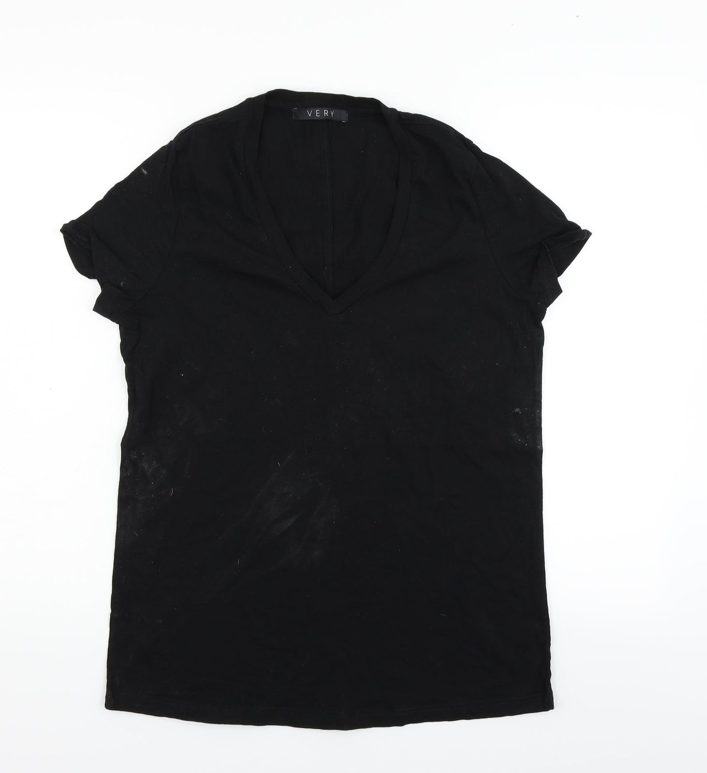 Womens UK Size 10 Very Black Basic T-Shirt