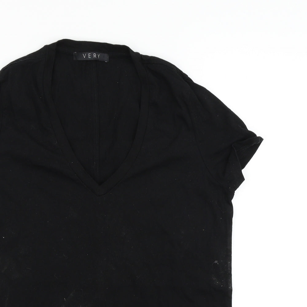 Womens UK Size 10 Very Black Basic T-Shirt