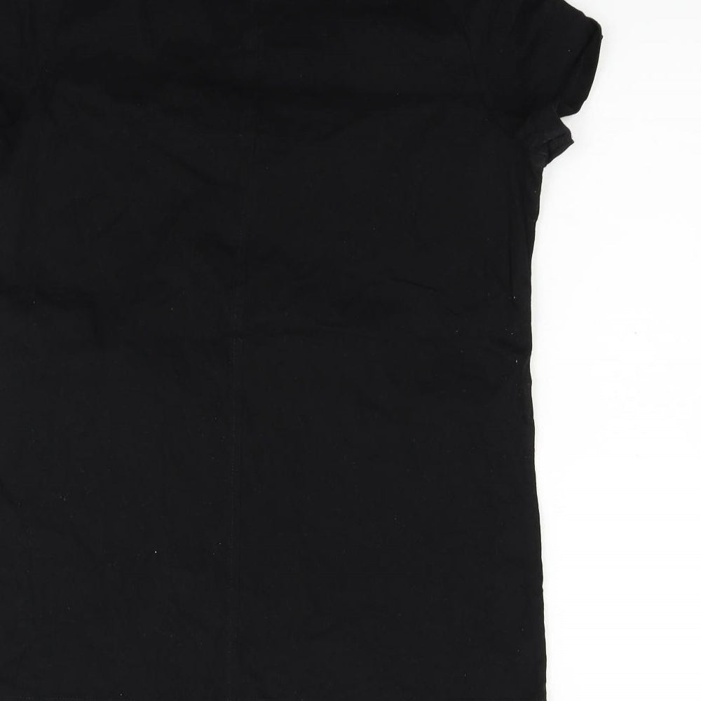 Womens UK Size 10 Very Black Basic T-Shirt