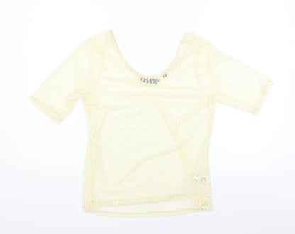 Womens UK Size 16 Dorothy Perkins Yellow Basic Blouse